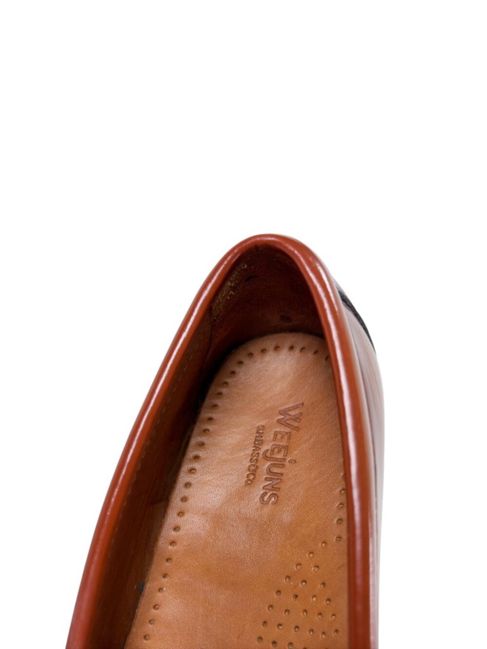 G.H. Bass Co Weejuns Whitney Penny Loafers Womens 9 M Burnished Cognac Leather - Picture 7 of 10